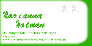 marianna holman business card